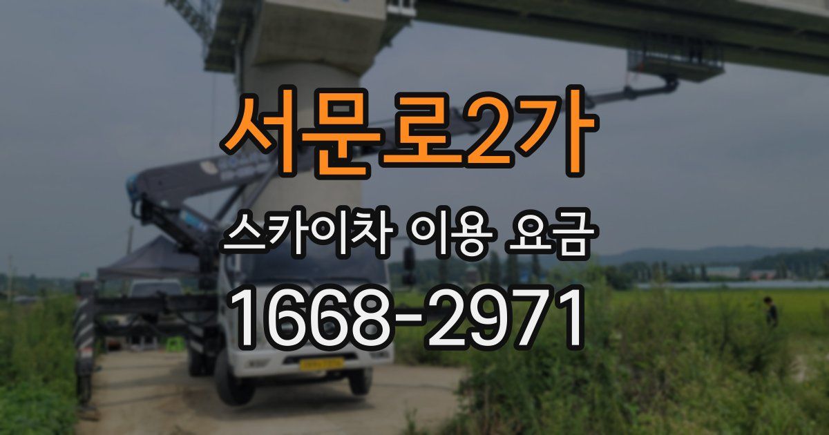 서문로2가 스카이차 이용 요금