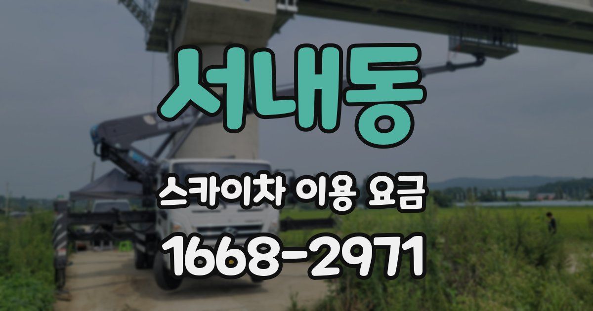 서내동 스카이차 이용 요금