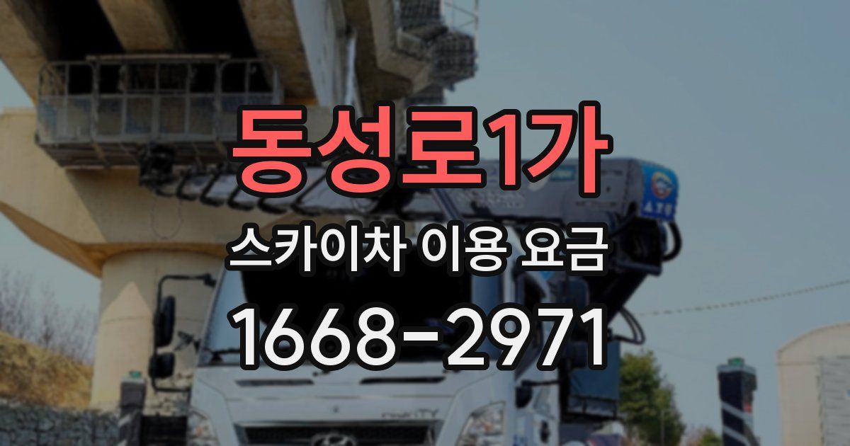 동성로1가 스카이차 이용 요금