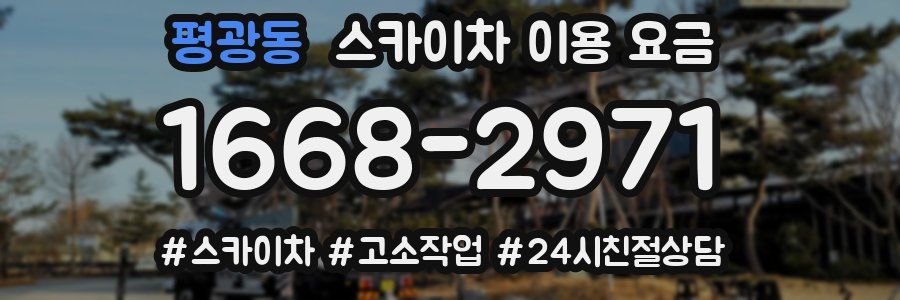 평광동 스카이차 이용 요금