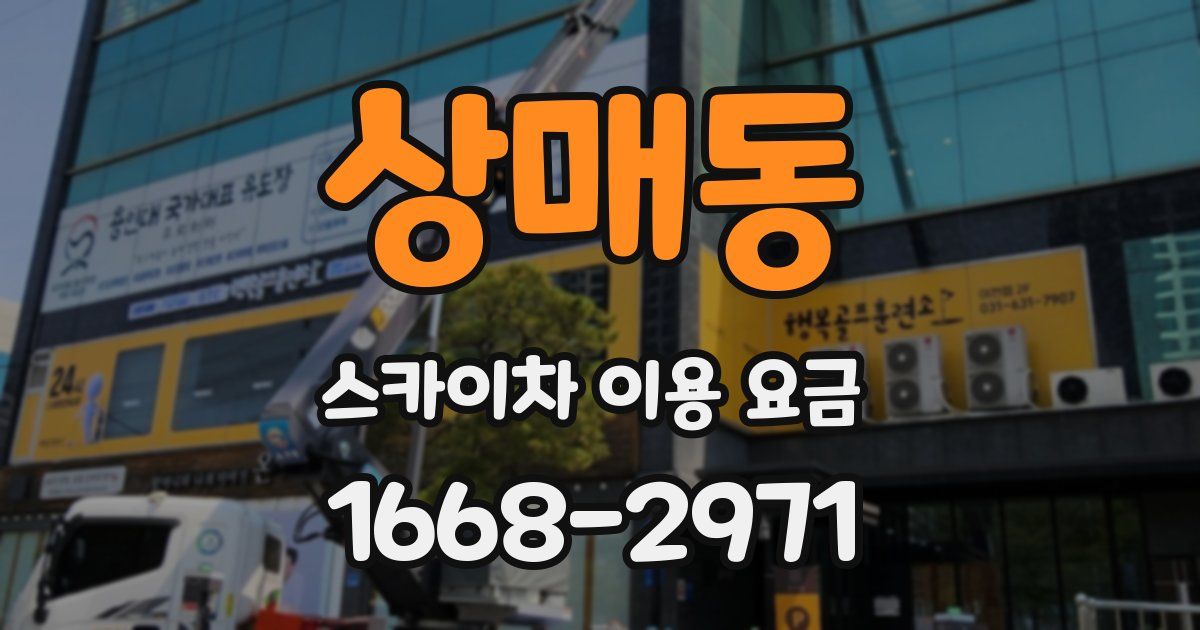 상매동 스카이차 이용 요금