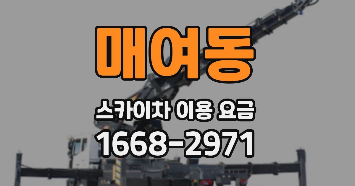 매여동 스카이차 이용 요금