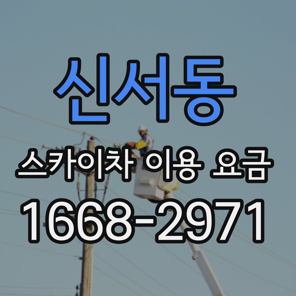 신서동 스카이차 이용 요금