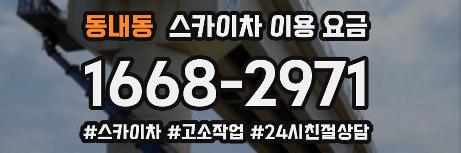 동내동 스카이차 이용 요금