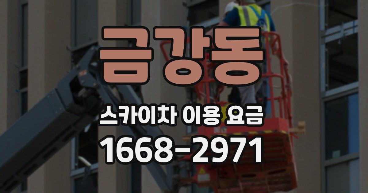 금강동 스카이차 이용 요금