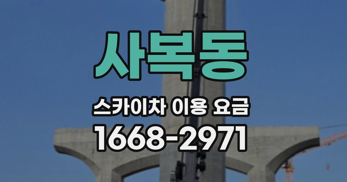 사복동 스카이차 이용 요금