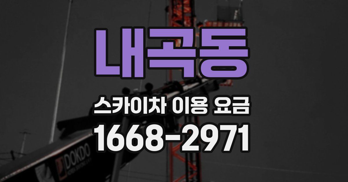 내곡동 스카이차 이용 요금
