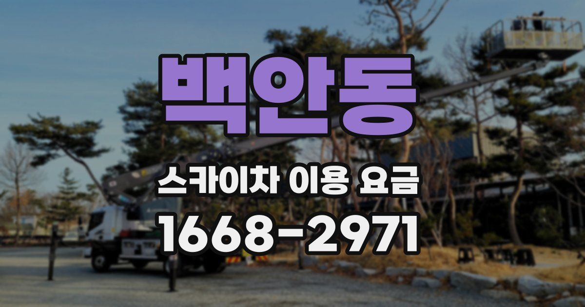 백안동 스카이차 이용 요금