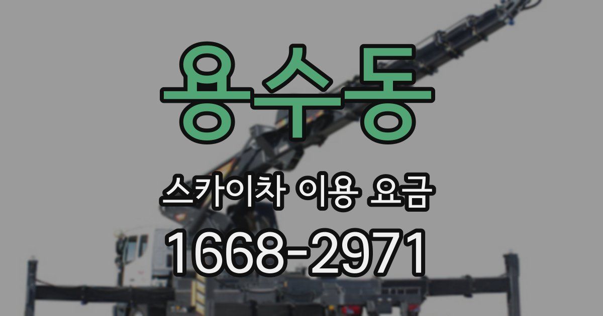 용수동 스카이차 이용 요금