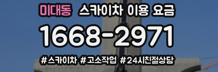 미대동 스카이차 이용 요금