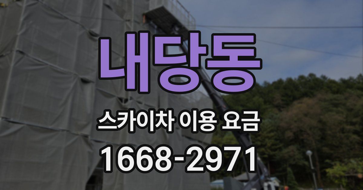 내당동 스카이차 이용 요금