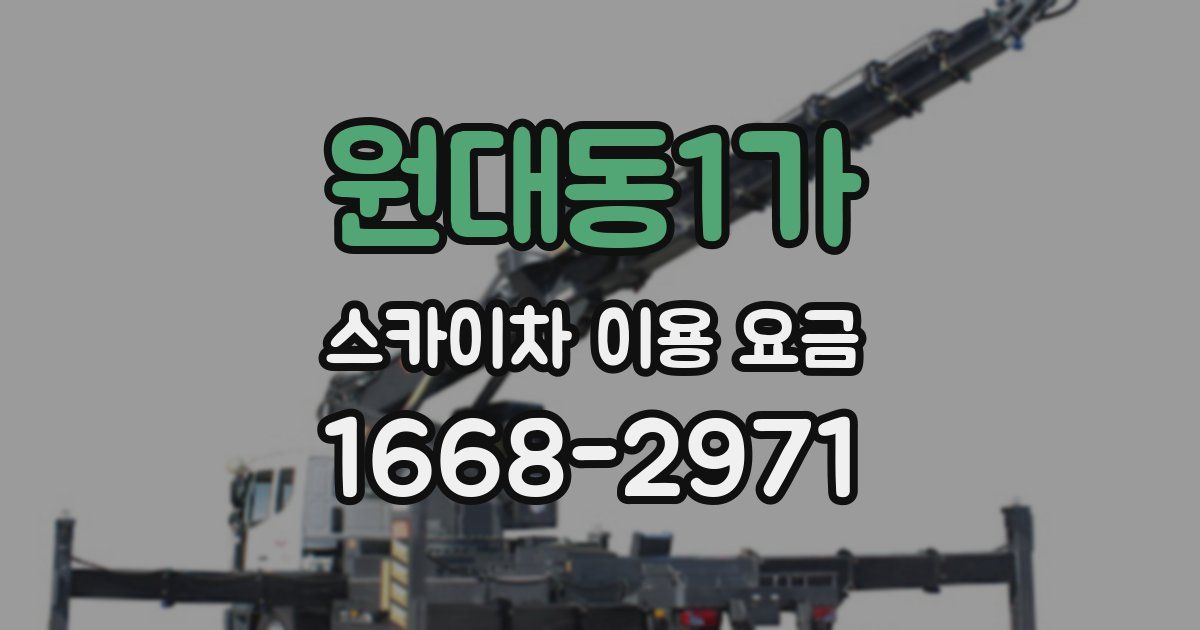 원대동1가 스카이차 이용 요금
