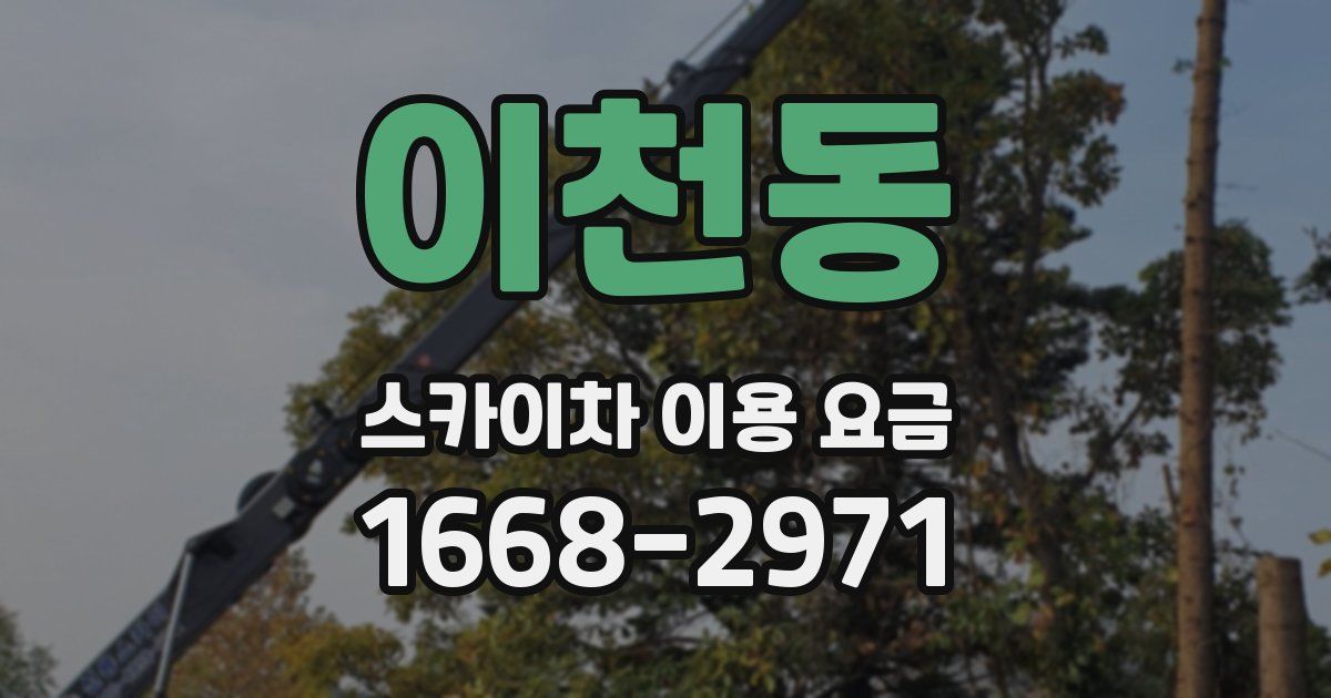 이천동 스카이차 이용 요금