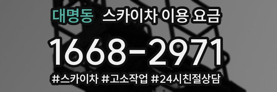 대명동 스카이차 이용 요금