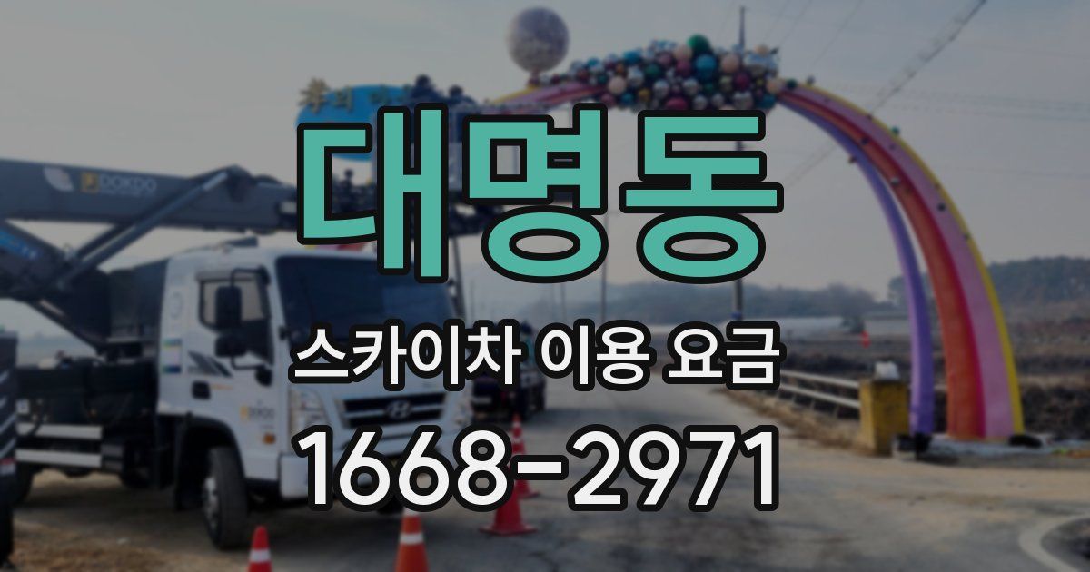 대명동 스카이차 이용 요금