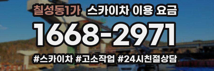 칠성동1가 스카이차 이용 요금