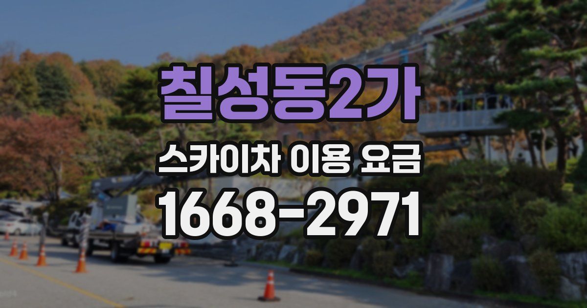 칠성동2가 스카이차 이용 요금