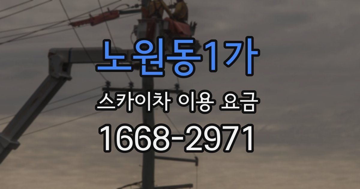 노원동1가 스카이차 이용 요금