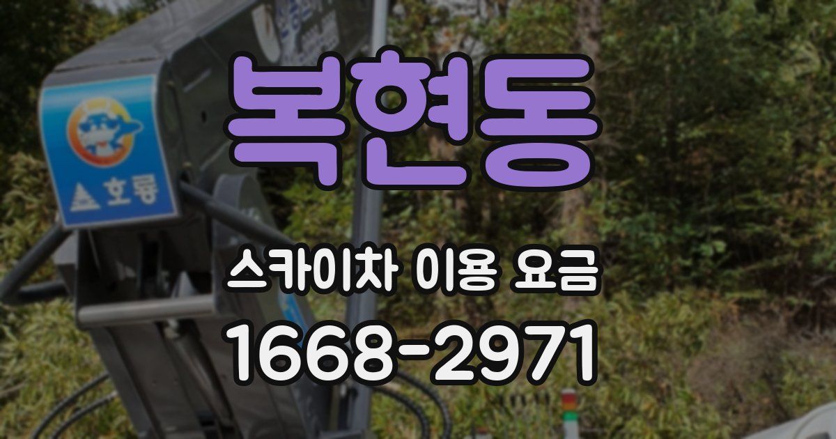 복현동 스카이차 이용 요금