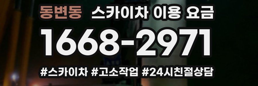 동변동 스카이차 이용 요금