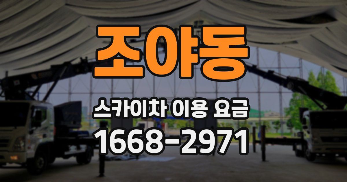조야동 스카이차 이용 요금