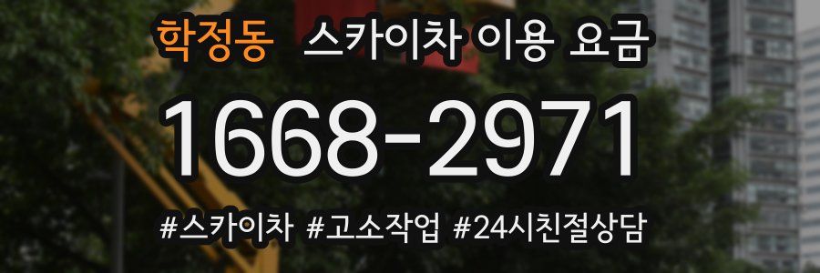 학정동 스카이차 이용 요금