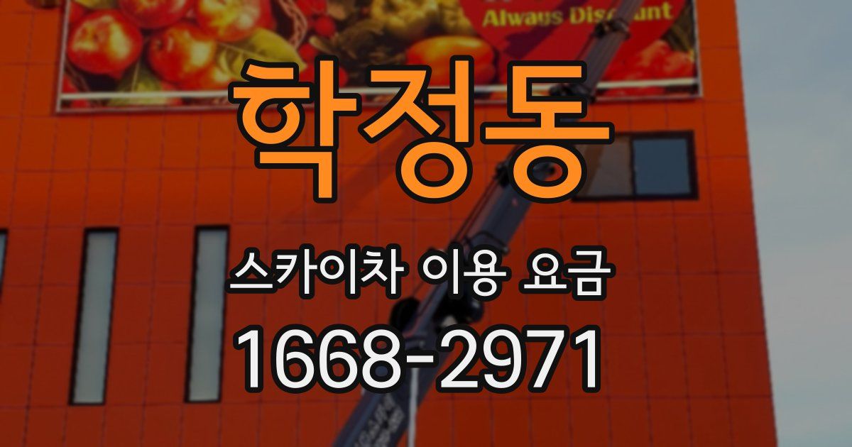 학정동 스카이차 이용 요금