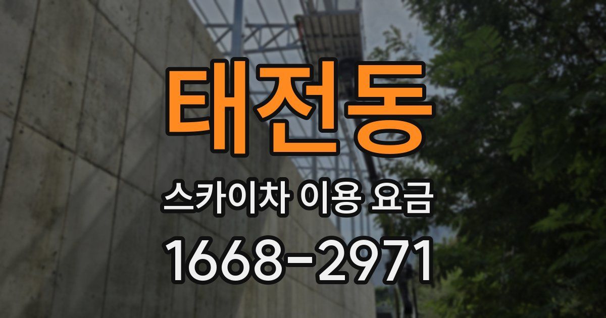 태전동 스카이차 이용 요금
