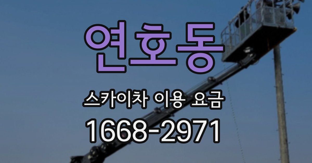 연호동 스카이차 이용 요금