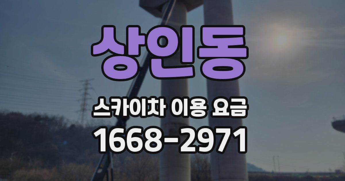 상인동 스카이차 이용 요금