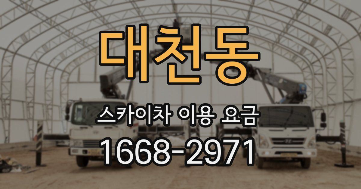 대천동 스카이차 이용 요금