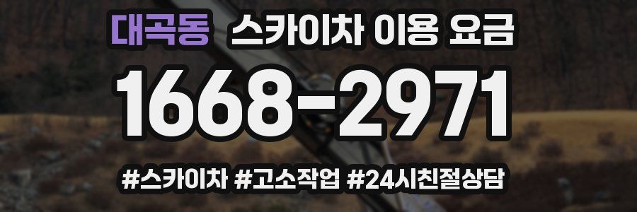 대곡동 스카이차 이용 요금