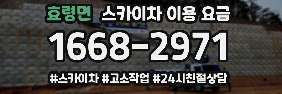 효령면 스카이차 이용 요금