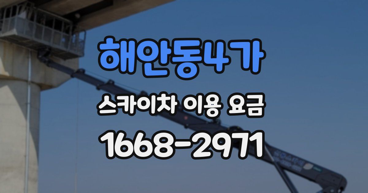 해안동4가 스카이차 이용 요금