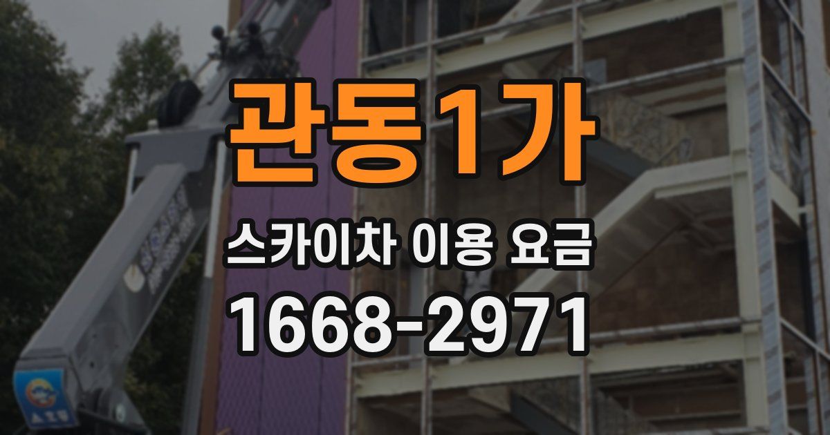 관동1가 스카이차 이용 요금