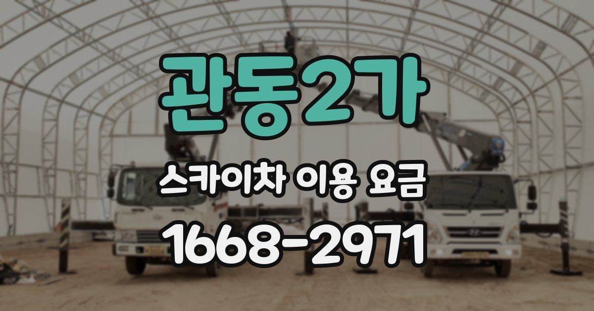 관동2가 스카이차 이용 요금