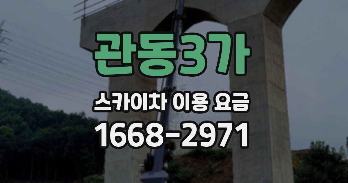 관동3가 스카이차 이용 요금
