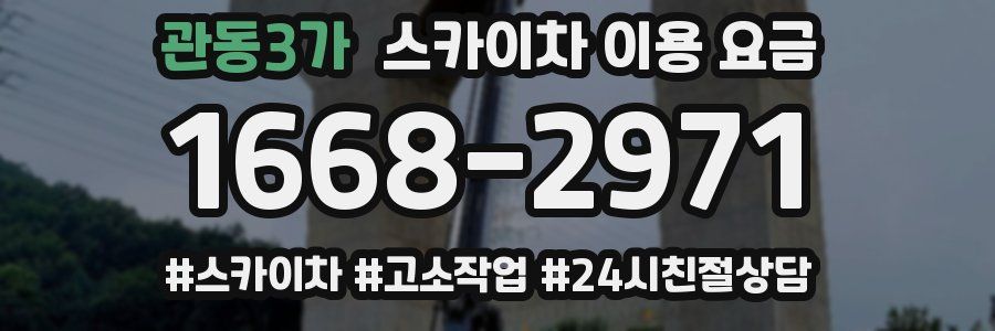 관동3가 스카이차 이용 요금
