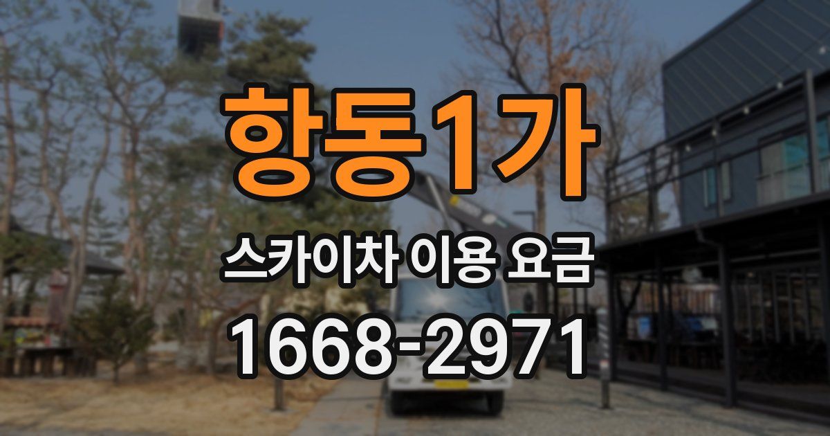 항동1가 스카이차 이용 요금