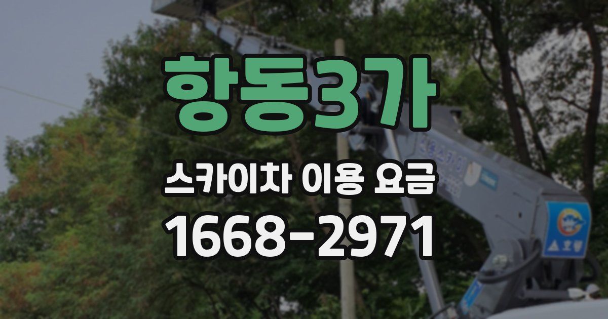 항동3가 스카이차 이용 요금