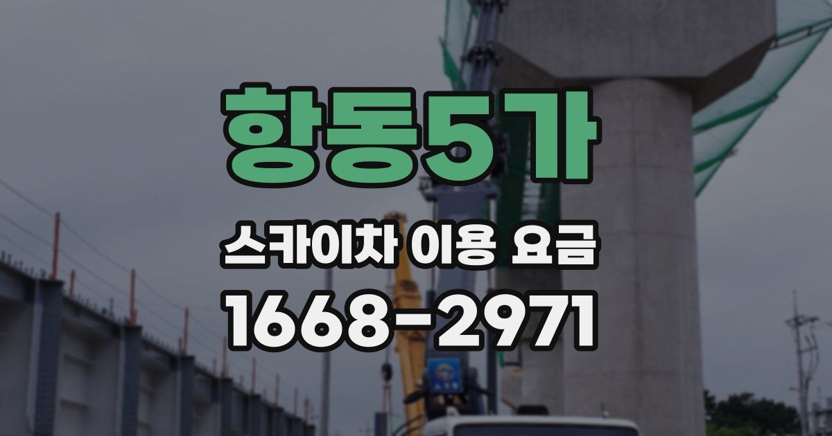 항동5가 스카이차 이용 요금
