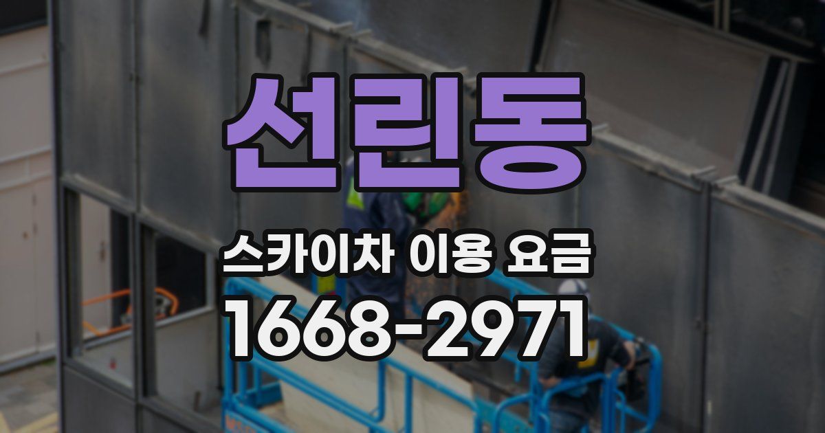 선린동 스카이차 이용 요금