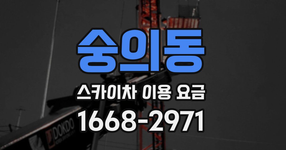 숭의동 스카이차 이용 요금