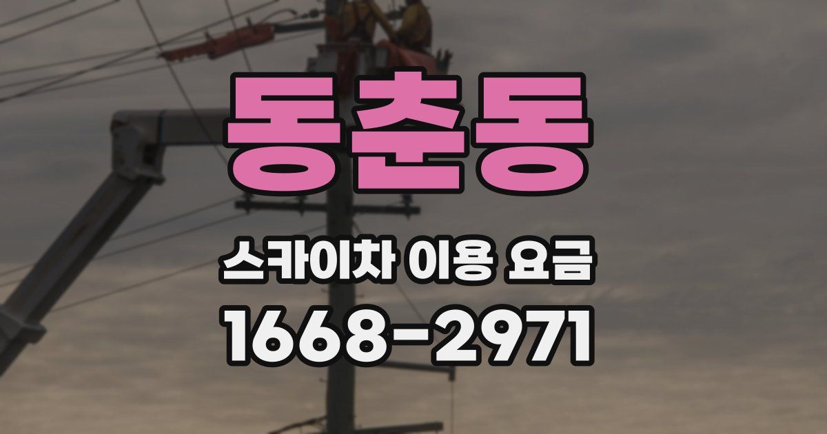 동춘동 스카이차 이용 요금