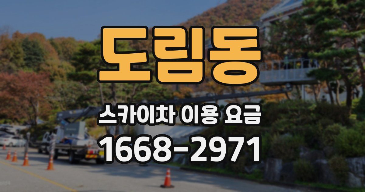 도림동 스카이차 이용 요금