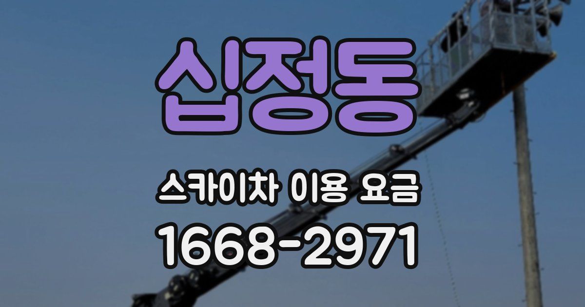 십정동 스카이차 이용 요금