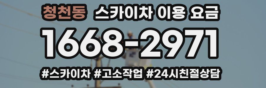 청천동 스카이차 이용 요금