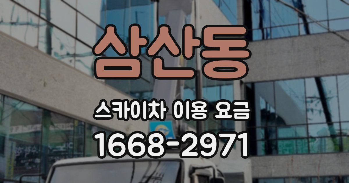 삼산동 스카이차 이용 요금