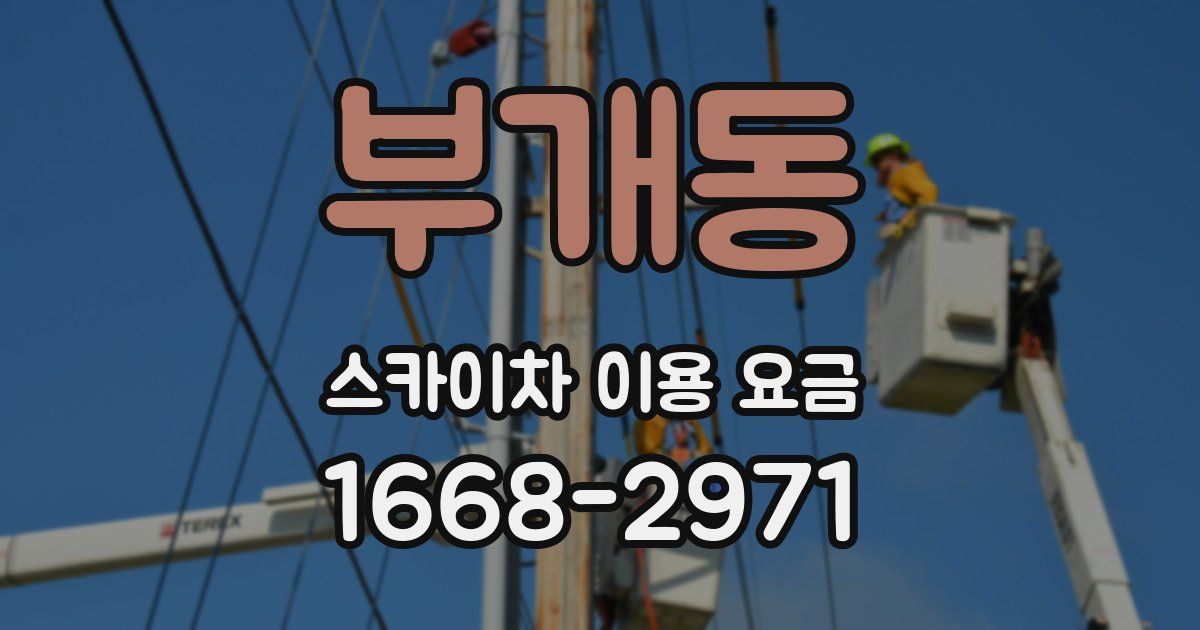 부개동 스카이차 이용 요금