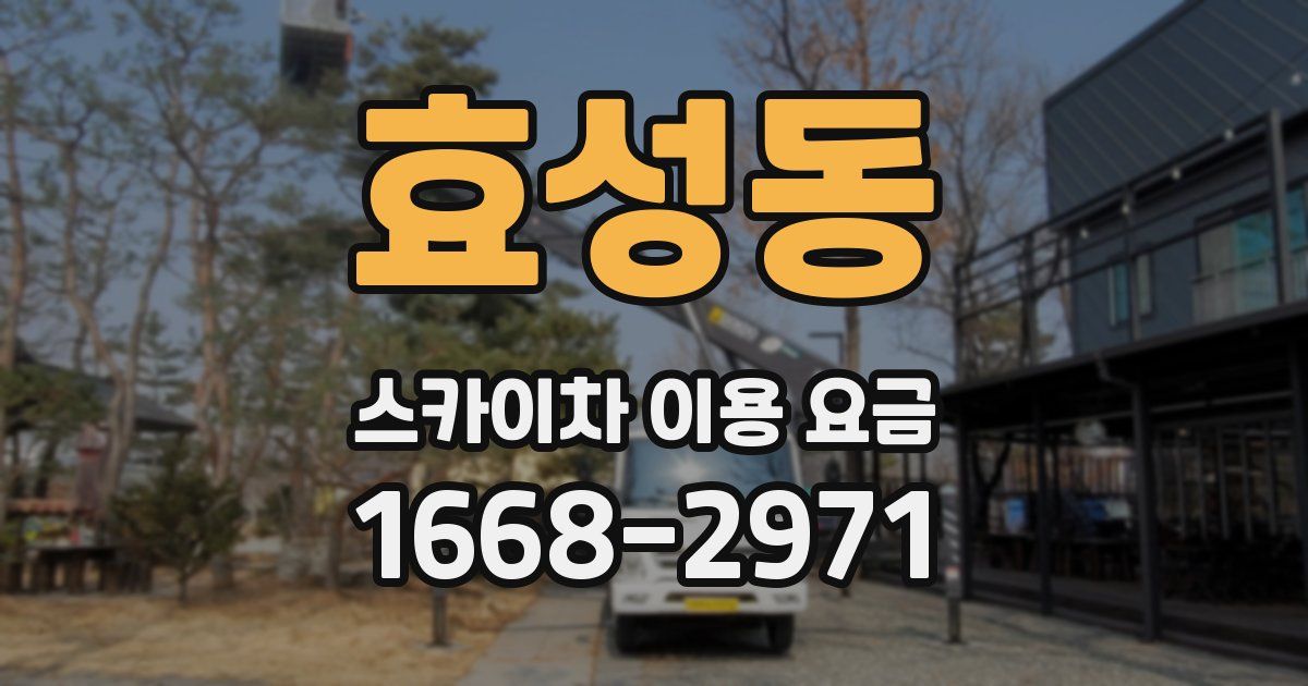 효성동 스카이차 이용 요금